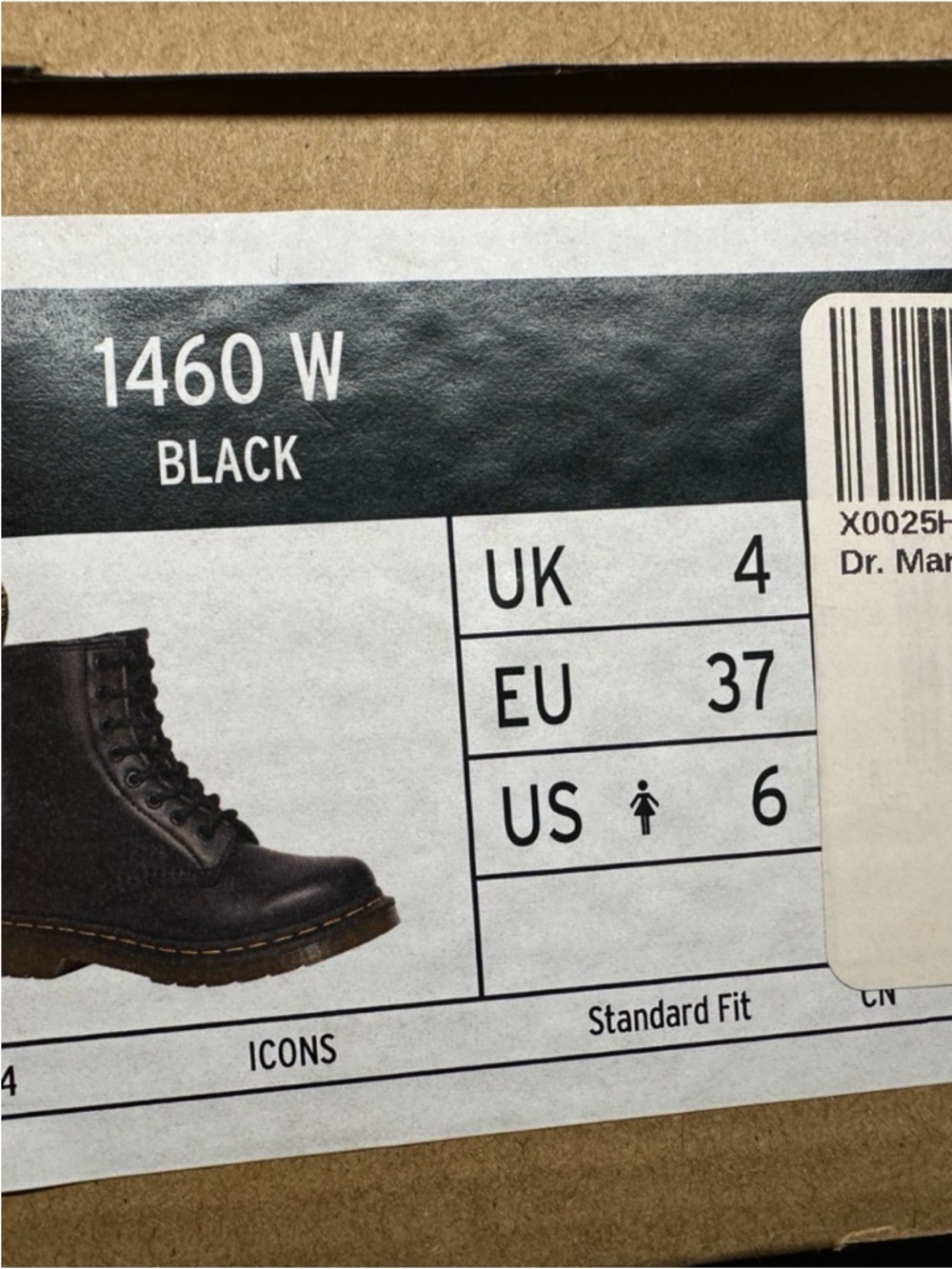 Black Leather Lace-Up Dr Marten Boots with Yellow Stitching size 6 Women’s - Picture 2 of 4